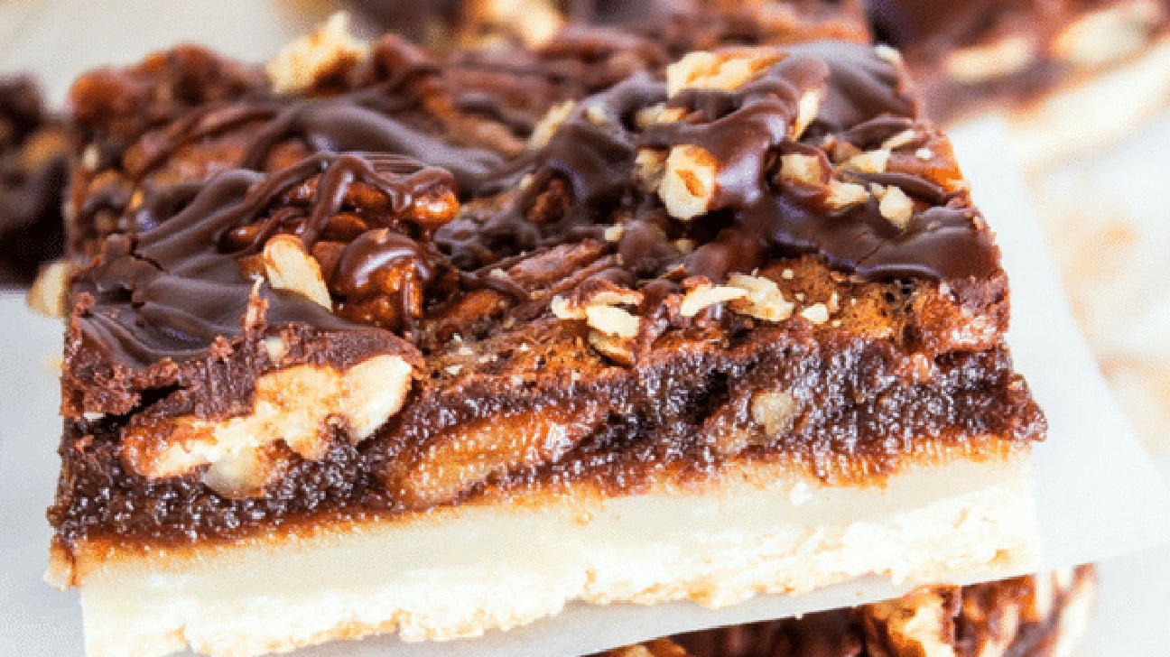 chocolate pecan slab pie bars