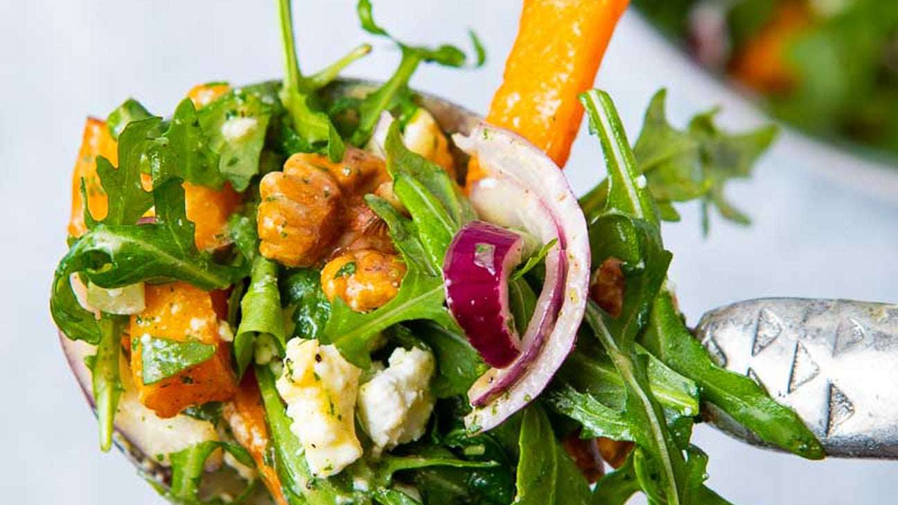 pumpkin and feta salad