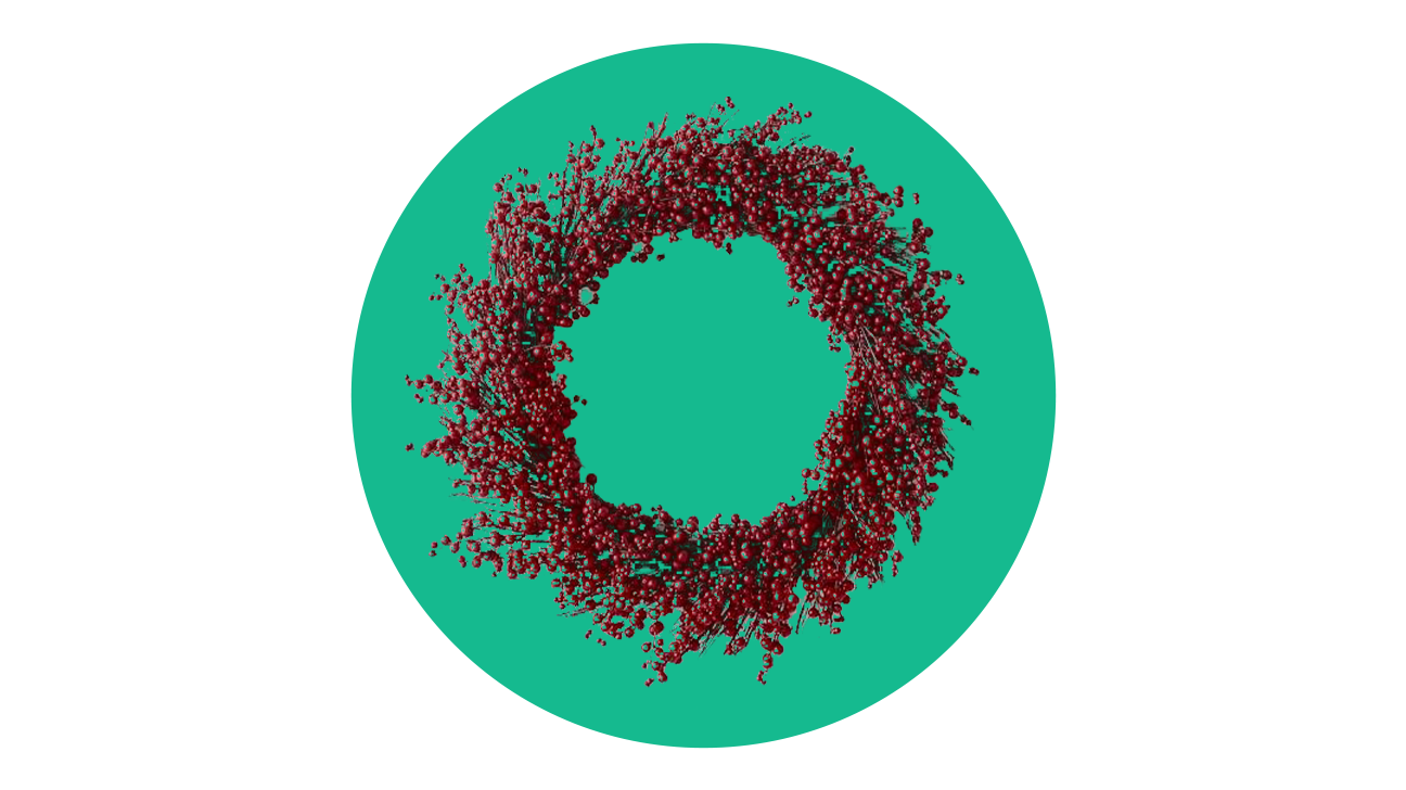 Pottery Barn 27" Faux Red Berry Wreath