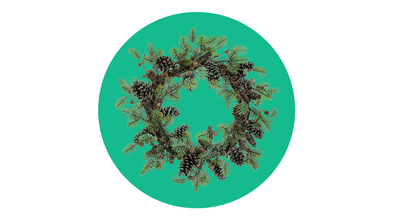 Pottery Barn 28″ Artificial Pinecone and Norway Spruce Wreath