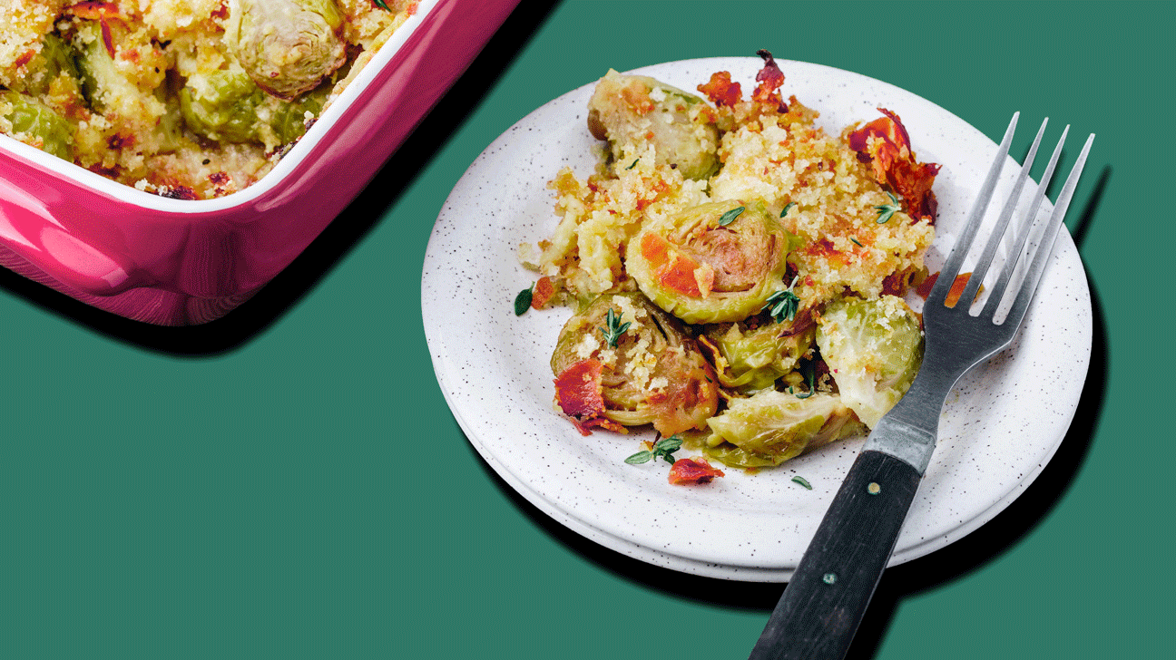 brussels sprouts and apple hash