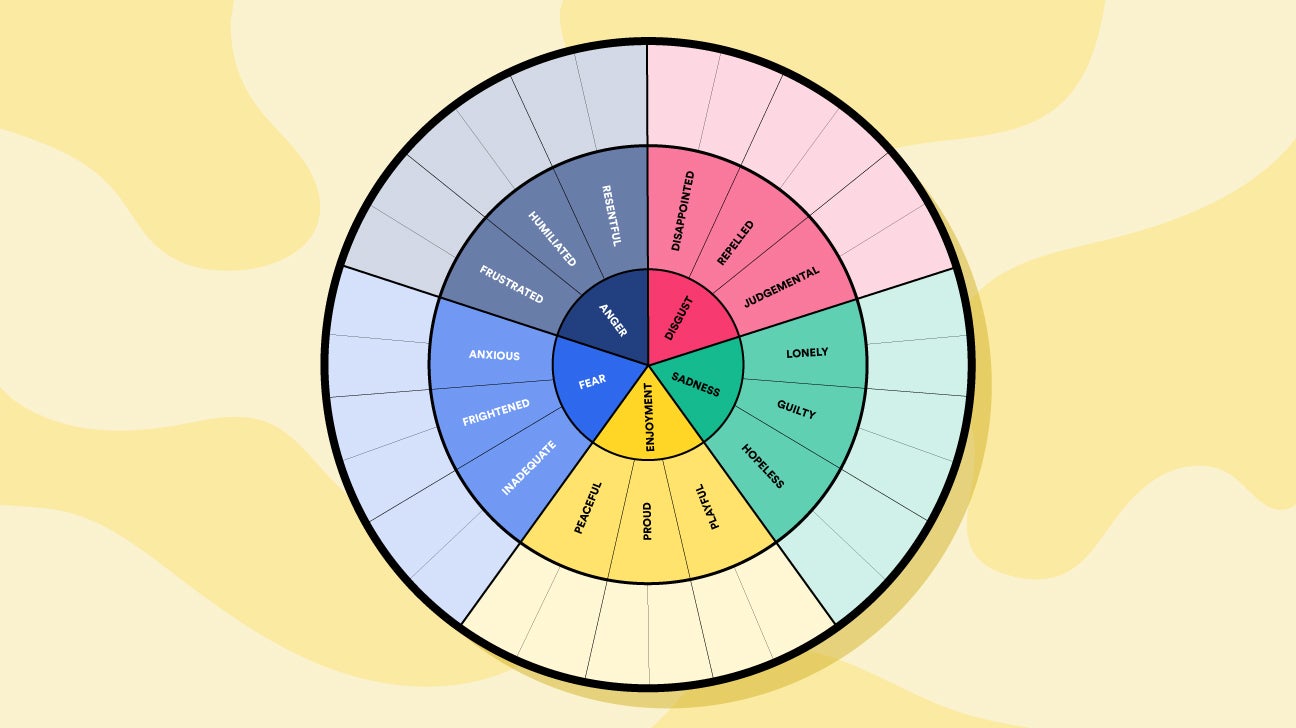 color coded emotional wheel