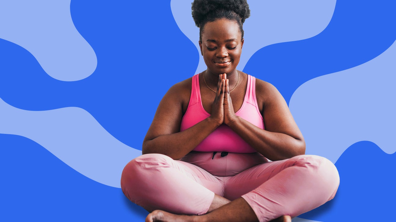 woman meditating to treat adhd header