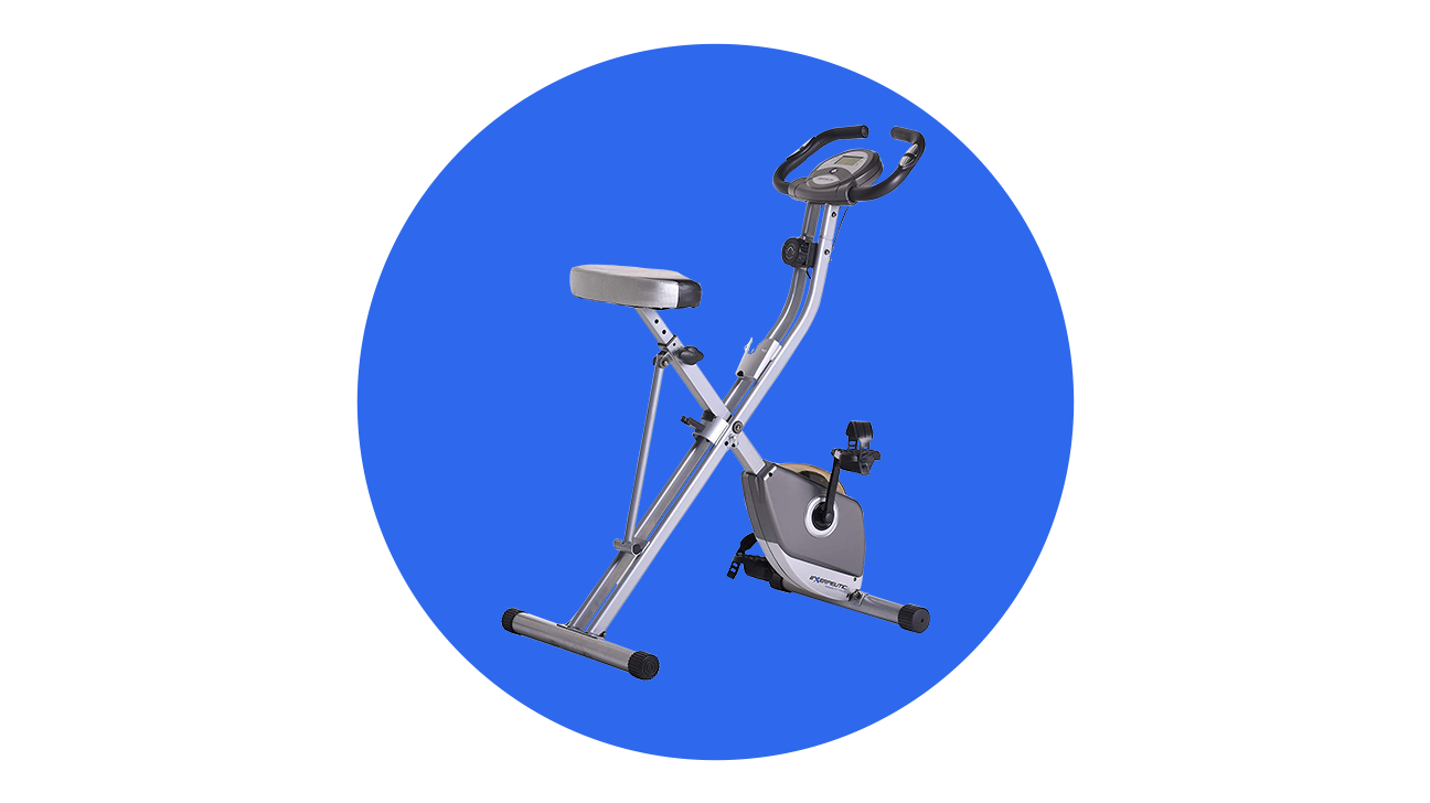 Exerpeutic Folding Magnetic Upright Exercise Bike