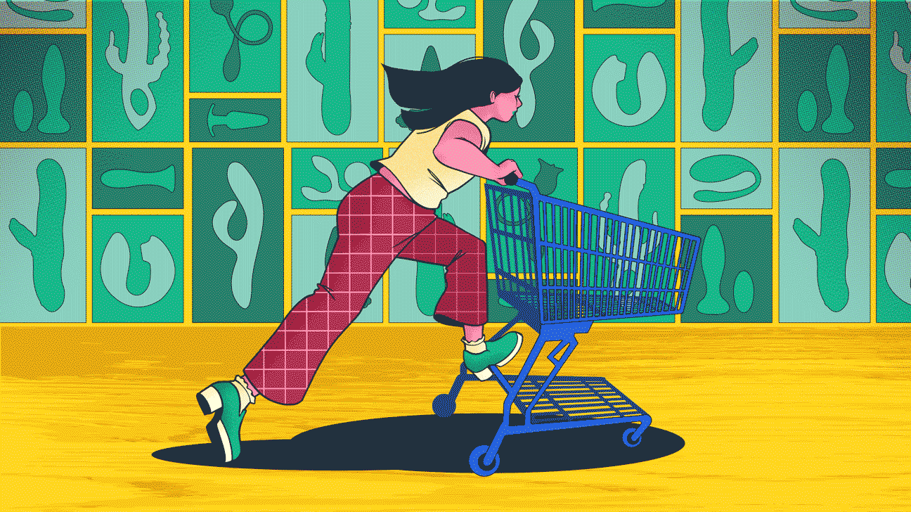 woman shopping for vibrators