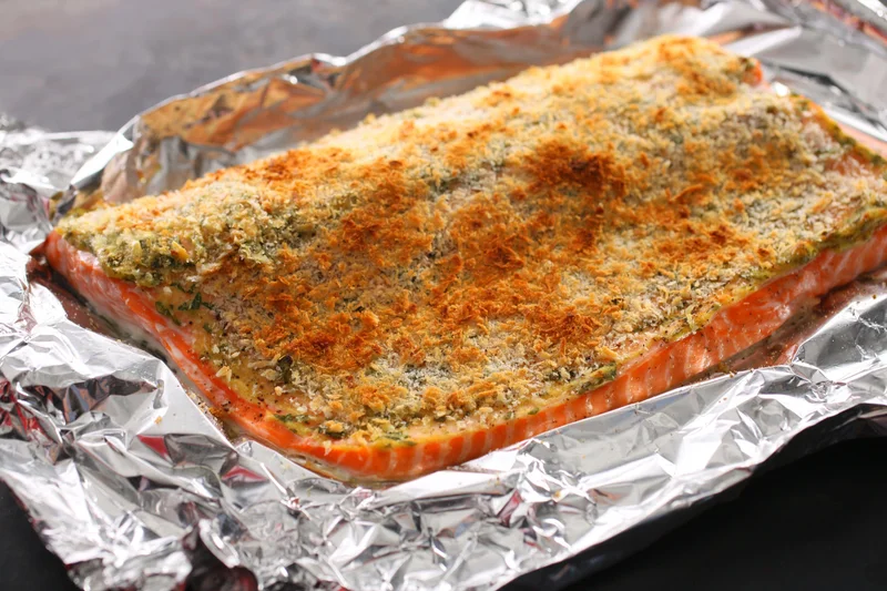 Easy Baked Breaded Salmon