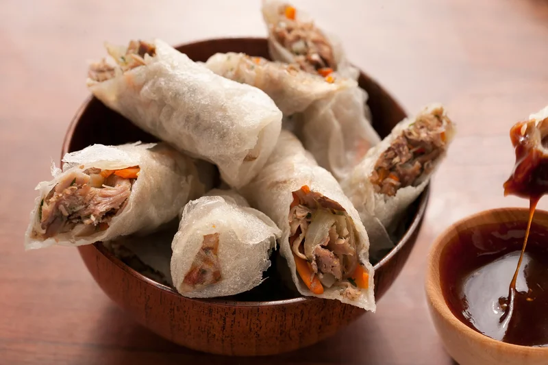 Duck Confit Fried Spring Rolls