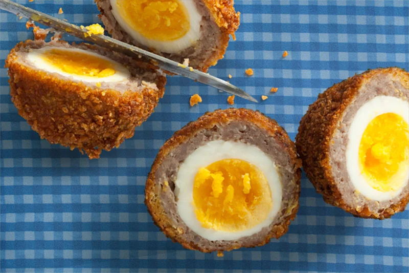 Breakfast Sausage and Cornflake Scotch Eggs