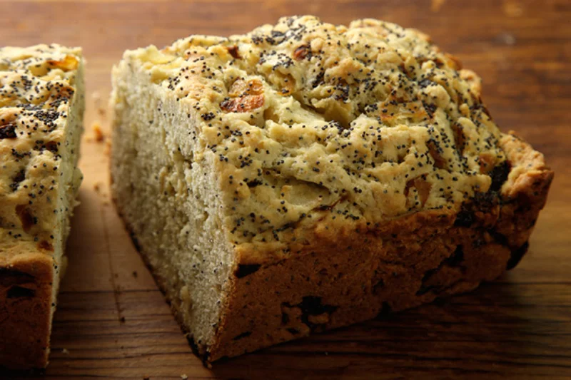 Onion and Poppy Seed Quick Bread
