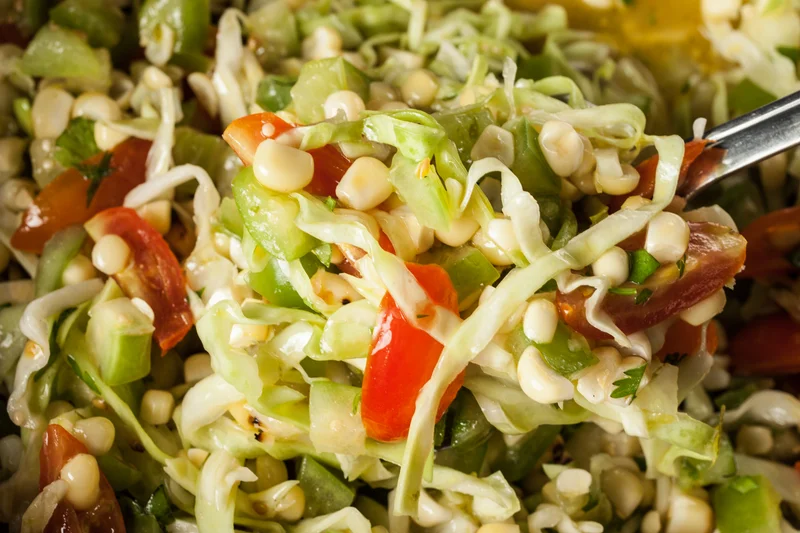 Easy Corn and Tomato Coleslaw