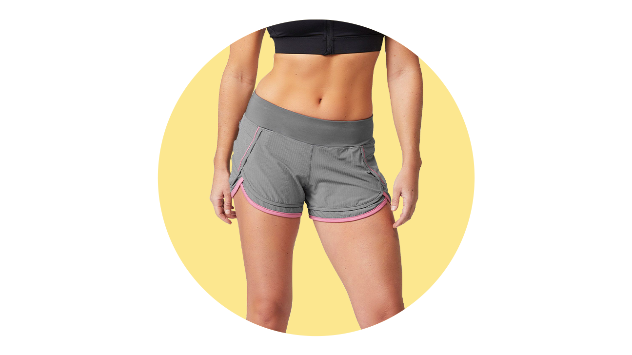 Core 10 Womens Knit Waistband Run Short with Built-in Compression Shorts