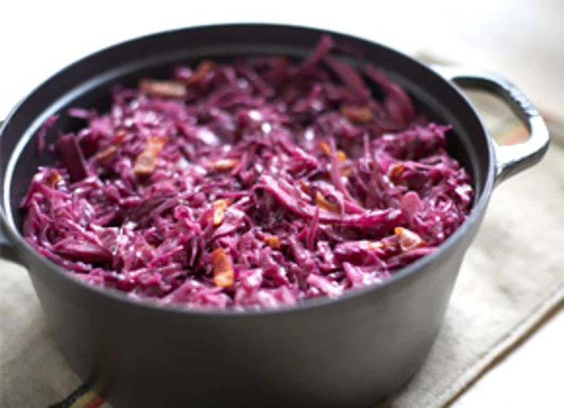 Braised Red Cabbage with Bacon