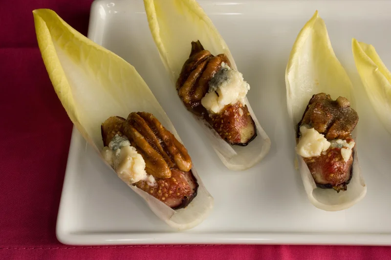 Endive with Figs, Blue Cheese, and Pecans