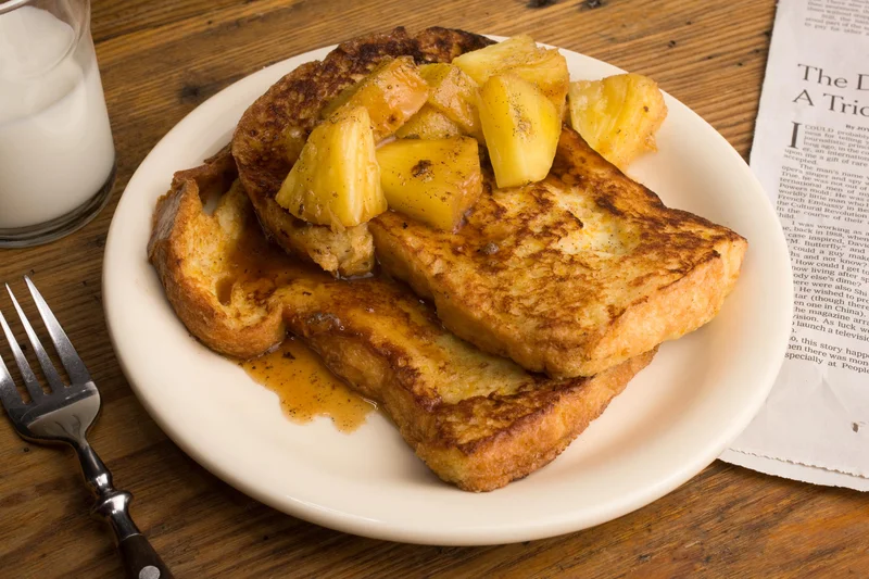 Spiced French Toast with Roasted Pineapple