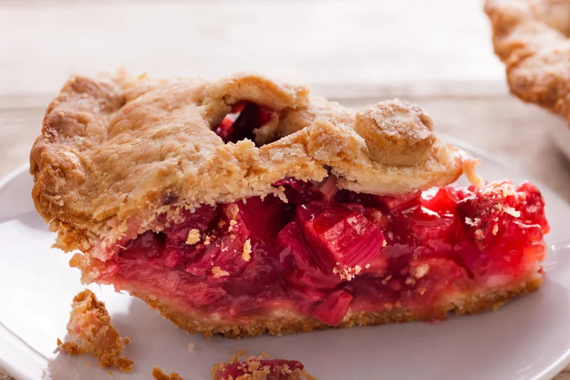 StrawberryRhubarb Pie with Sour Cream Crust