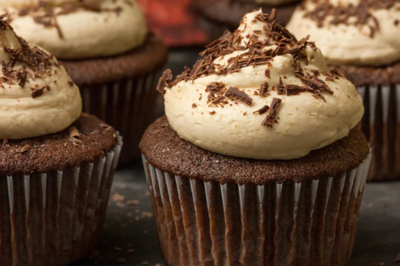 Chocolate Cupcakes with Peanut Butter Frosting
