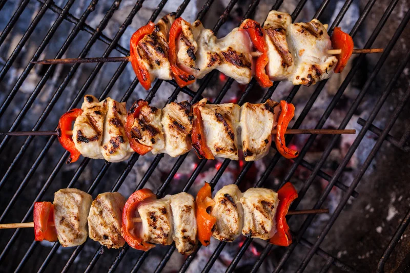 Green Curry Chicken Kebabs