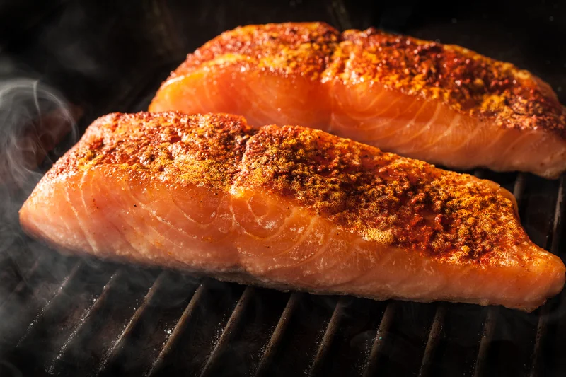 Paprika Grilled Salmon with Lemon Aioli