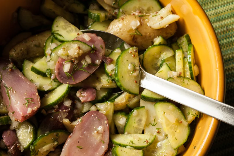 Warm German Potato-Cucumber Salad With Dill