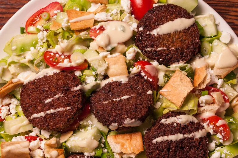 Falafel Salad with TahiniLemon Dressing