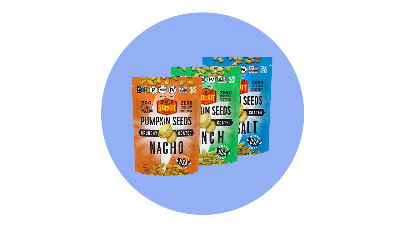 rockit snacks roasted pumpkin seeds