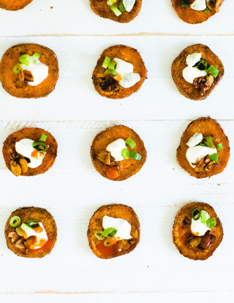 loaded sweet potato rounds