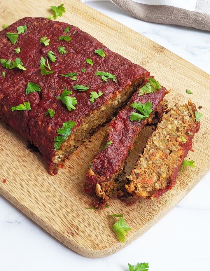 vegan lentil loaf