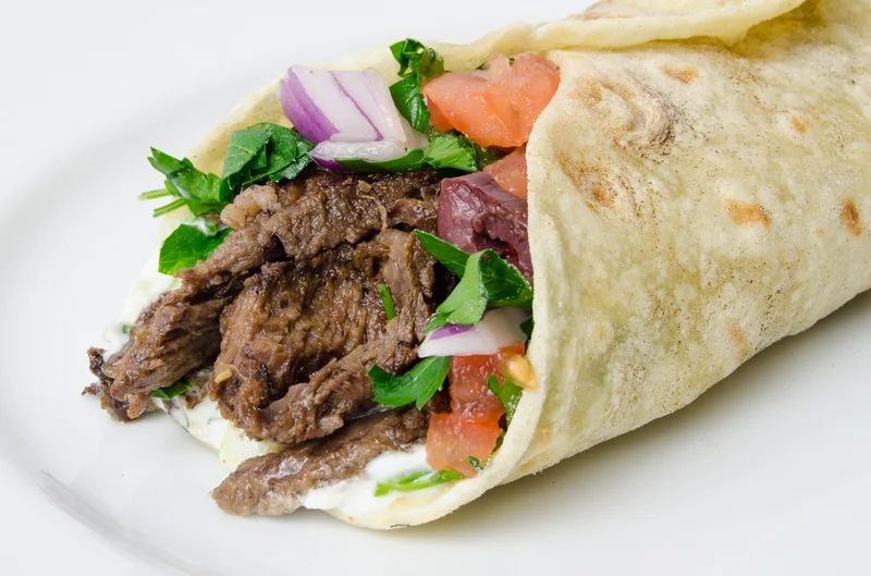 Beef Shawarma In Pita Bread