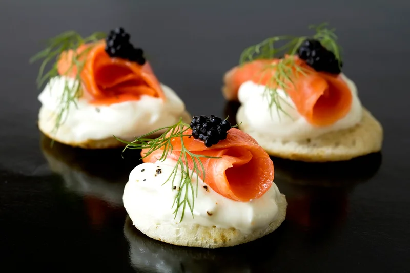 Cornmeal Blini with Caviar Cornmeal Blini with Caviar