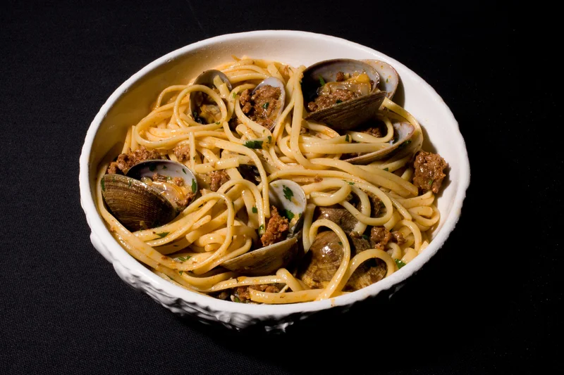 Linguine with Clams and Chorizo
