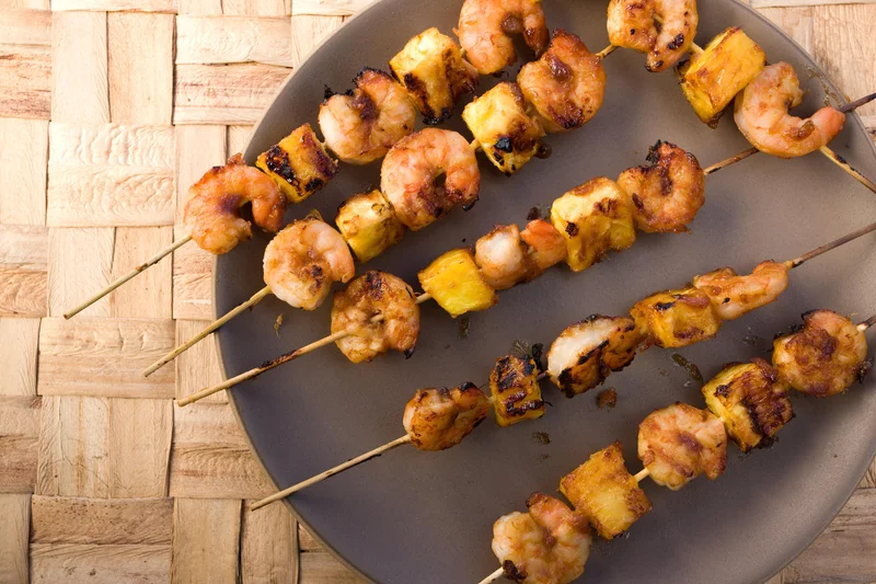 PineappleGlazed Shrimp Skewers