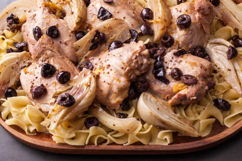 Slow Cooker Chicken Thighs with Olives and Fennel