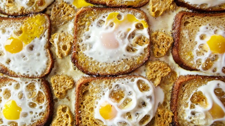 Baked egg french toast