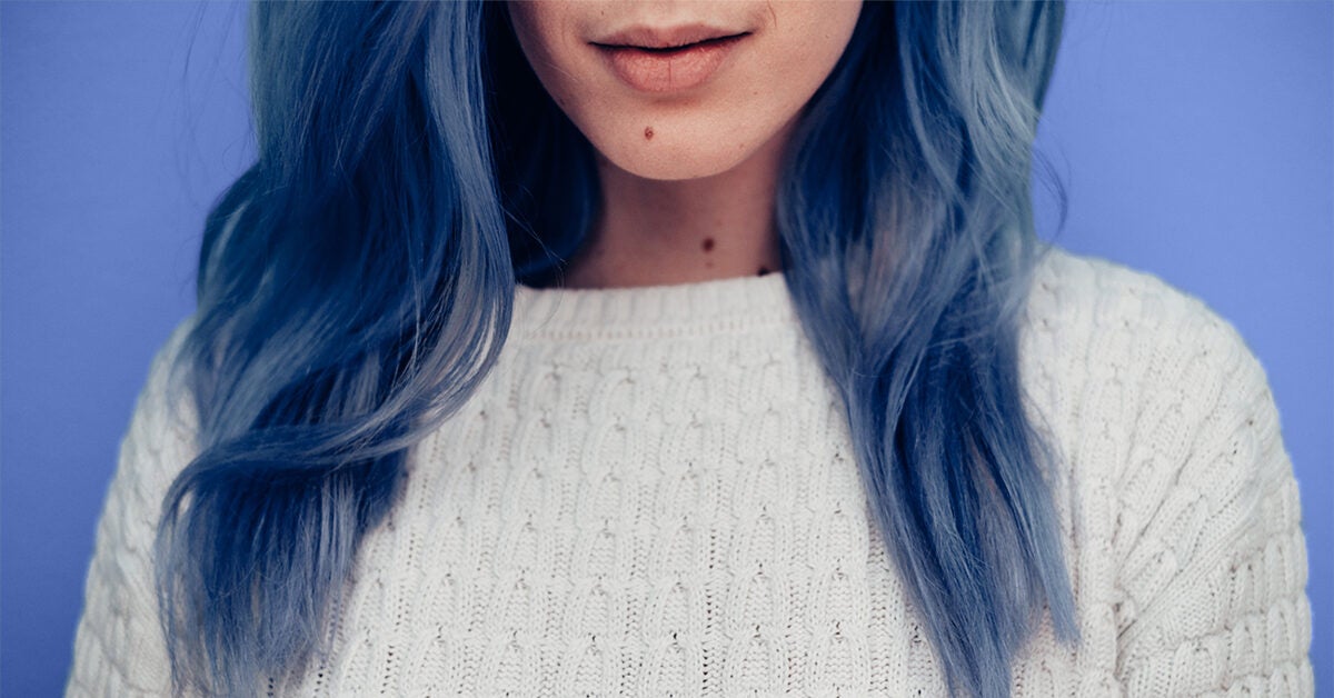 blue moles in hair