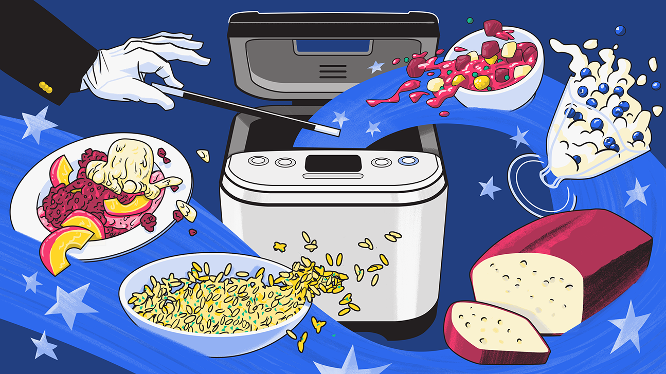 Bread machine with multiple foods
